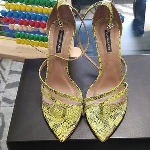 Bcbgmaxazria snakeskin stiletto sandal